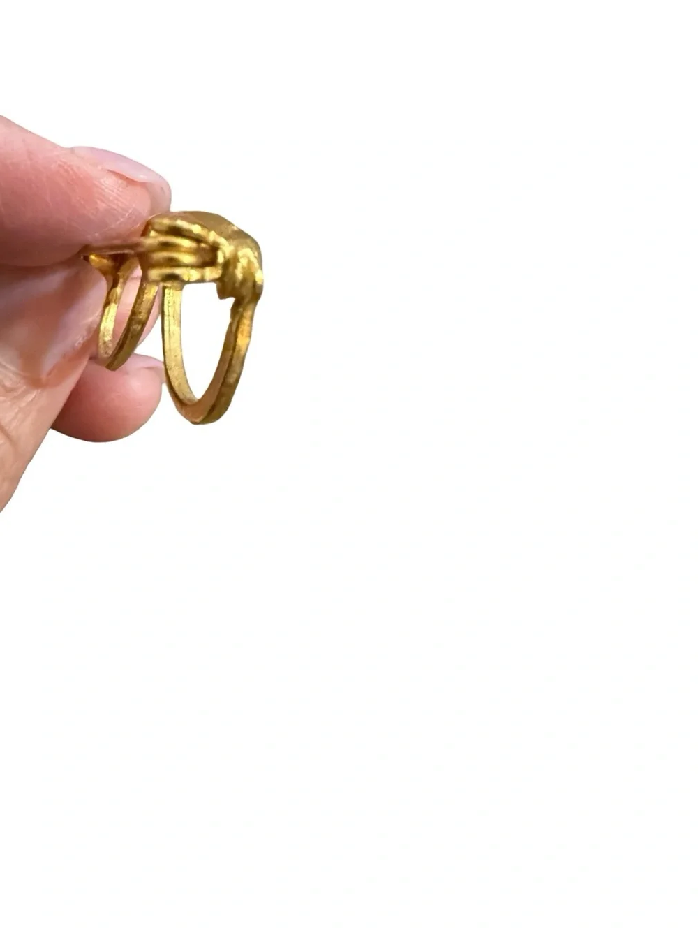 Gold Rhinestone Eyeglass Frame Brooch - Gold